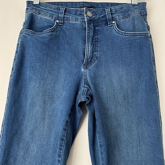 Universal Standard Jeans 4 True Blue Zipper Hem Seine Skinny 27” - Picture 6 of 10